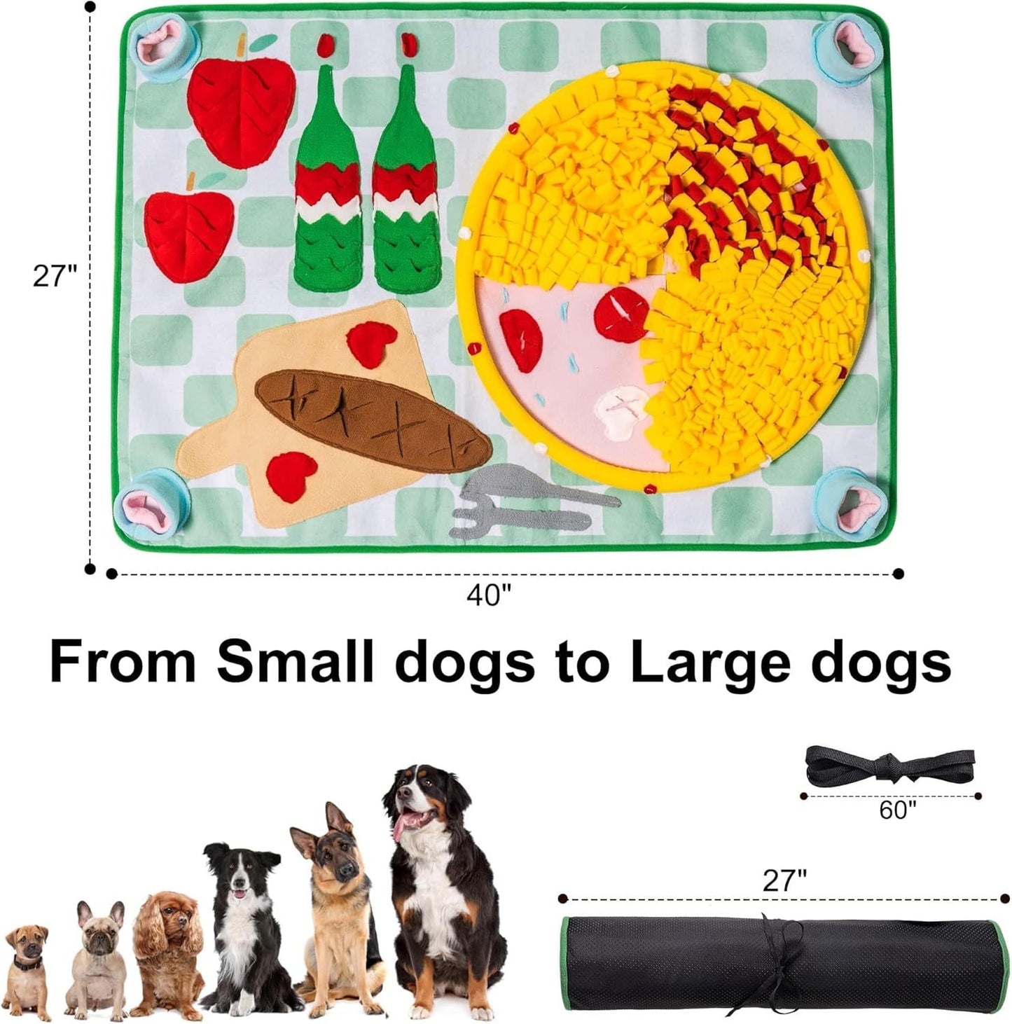 Slow Feeder Puzzle Mat For Large & Small Dogs